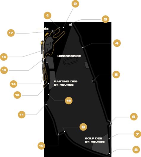 Plan and map of the 24 Hours of Le Mans circuit - Musée des 24 Heures ...