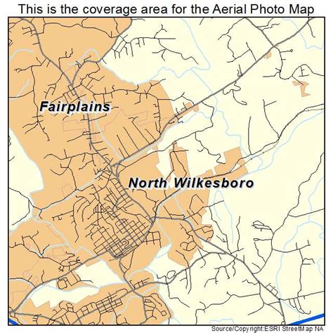 Aerial Photography Map of North Wilkesboro, NC North Carolina