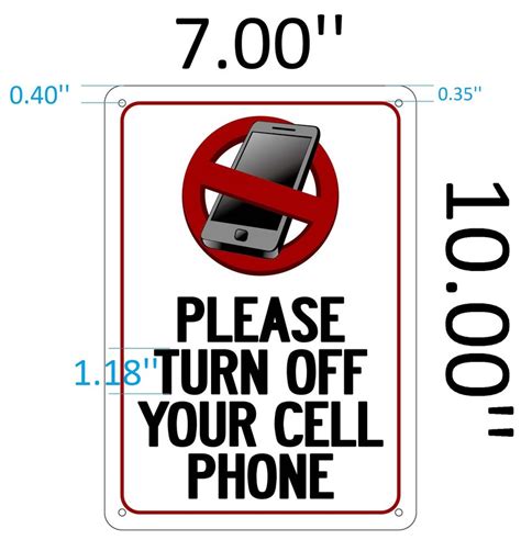 PLEASE TURN OFF YOUR CELL PHONE SIGN (ALUMINUM SIGN IDEAL FOR NY) | HPD ...