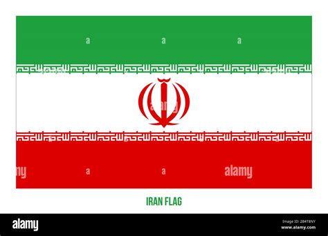 Iran Flag Vector Illustration on White Background. Iran National Flag ...