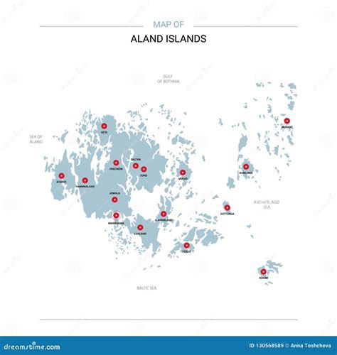 Aland Islands Administrative And Political Map Vector Illustration | CartoonDealer.com #84156932