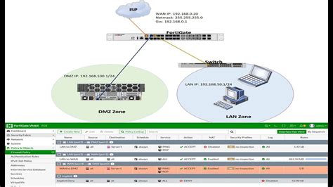 Fortinet | How to configure basic FortiGate LAN-WAN-DMZ | FortiGate Firewall Full Configuration ...