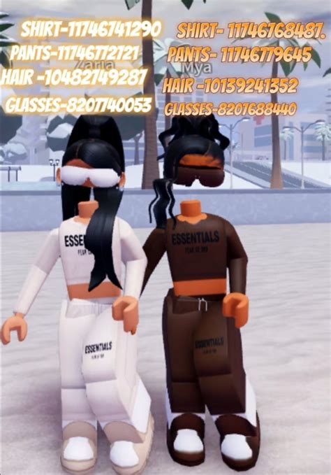 Brown Hair Roblox, Black Hair Roblox, Role Play Outfits, Twin Outfits ...