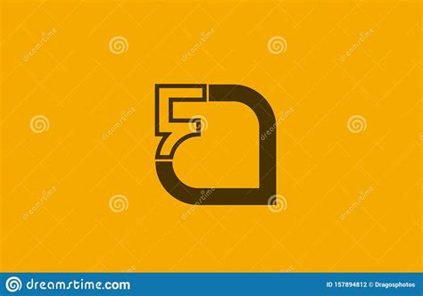 Yellow Brown Line Alphabet Letter a for Company Logo Icon Stock Vector ...