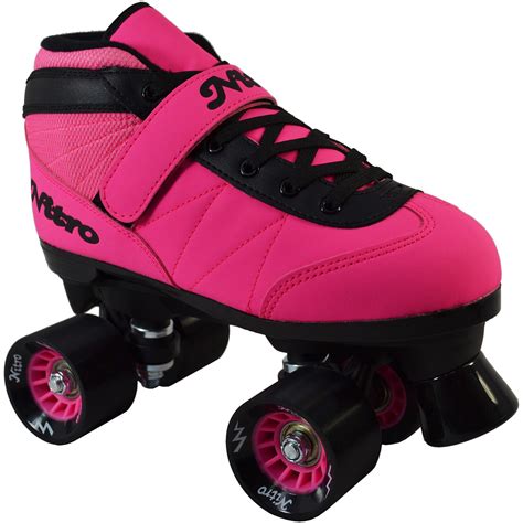 Epic Skates Epic Neon Pink Nitro Quad Speed Roller Skates - Walmart.com