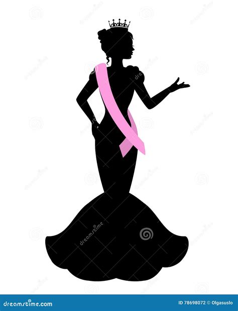 Silhouette of a Beauty Queen Stock Vector - Illustration of girls ...