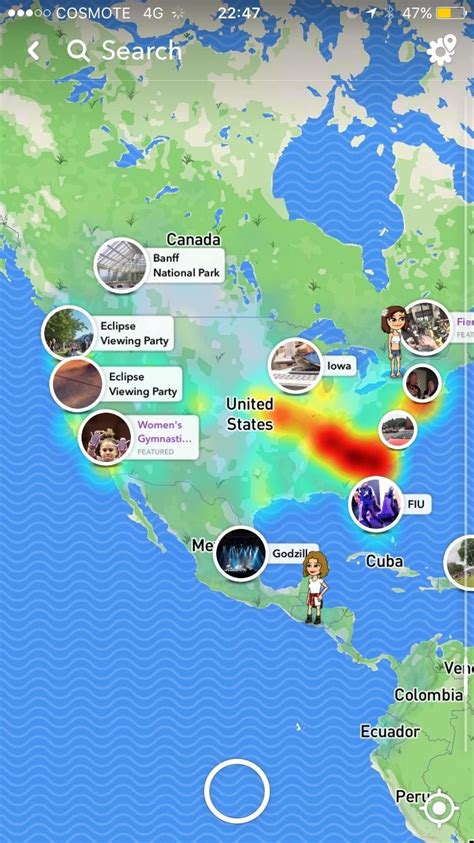 The snapchat heat map aligns with the eclipse's path of totality | Travel fun, Banff national ...