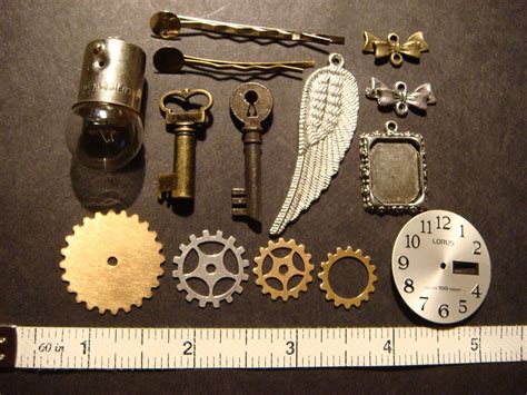 Steampunk Supplies Keys Clock Gears Watch by ClockworkAlley