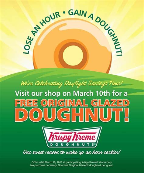 Krispy Kreme: Free Donuts on March 10, 2013 — SavingsMania | Daylight ...