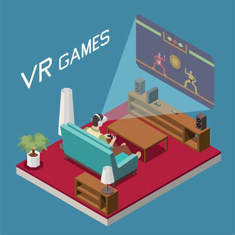 VR Gaming Isometric Composition 28569624 Vector Art at Vecteezy