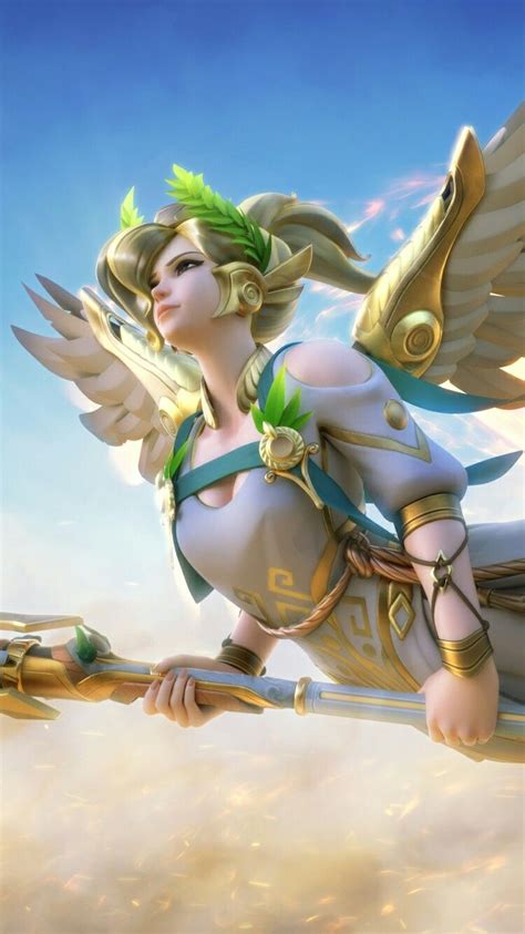 Mercy Winged Victory Skin In-game Picture Mercy Overwatch, Overwatch ...