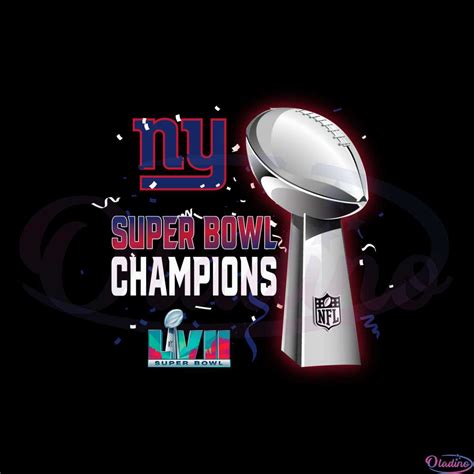 New York Giants Super Bowl Lvii 2023 Champions Png Sublimation Designs