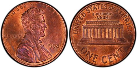 1998 1C Wide AM, BN (Regular Strike) Lincoln Cent (Modern) - PCGS CoinFacts