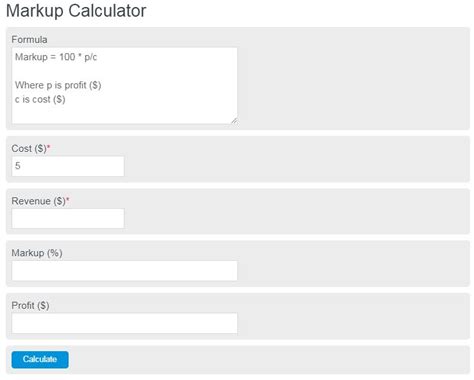 Markup Calculator - Calculator Academy