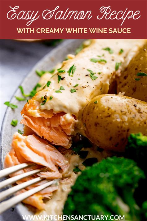 Easy Salmon Recipe with Creamy White Wine Sauce - Nicky's Kitchen Sanctuary