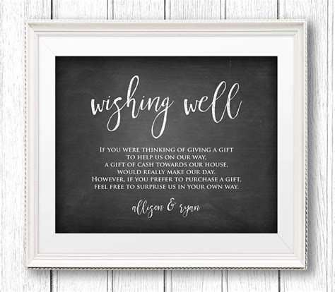 Wedding Wishing Well Sign Instant Download Editable Text