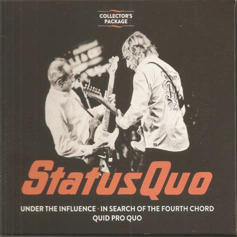 Status Quo – Under The Influence • In Search Of The Fourth Chord • Quid Pro Quo (2015, Slipcase ...