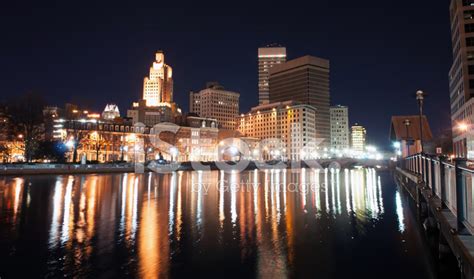 Providence, Rhode Island Skyline At Night Stock Photo | Royalty-Free ...