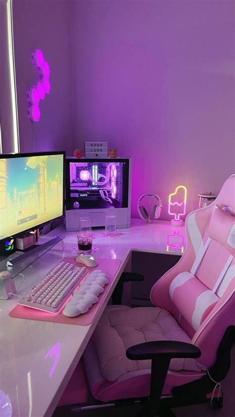 Gaming Desk Setup, Gamer Setup, Pc Setup, Bedroom Setup, Room Makeover ...