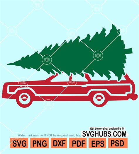 Griswold car with christmas tree svg, Christmas car with tree svg, Christmas tree svg