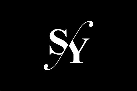 SY Monogram Logo Design By Vectorseller | TheHungryJPEG.com