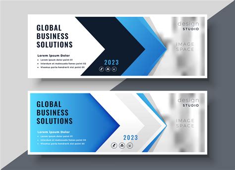 blue arrow style corporate presentation banner - Download Free Vector Art, Stock Graphics & Images