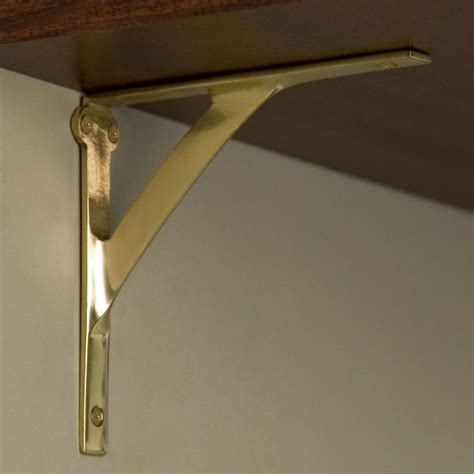 Photos: Classic Brass Shelf Bracket | Signature Hardware. Used with Ikea shelf for the Oh ...