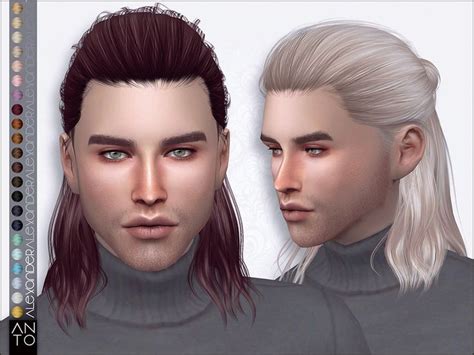 Anto - Alexander (Hairstyle) | Sims hair, Sims 4 hair male, Mens hairstyles