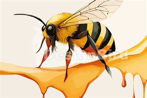 Cute Bee Watercolor Illustration Graphic by Designbird · Creative Fabrica