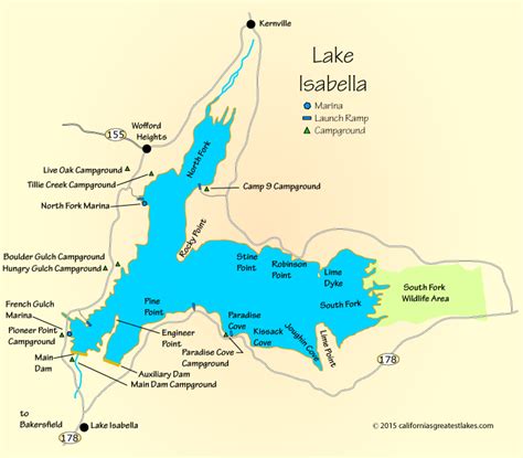 lake_isabella_map, camping | Lake isabella, Lake, Kernville