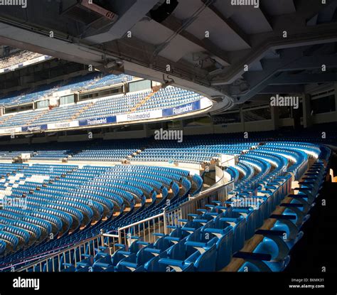 Rows of seating at the Santiago Bernabeu Stadium - home of Real Madrid Stock Photo - Alamy
