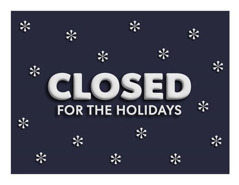 10 Free Printable Holiday Closed Signs for Your Business