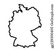 3 Simplified Germany Deutschland Map Outline Vector Clip Art | Royalty Free - GoGraph