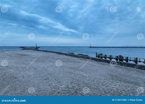 Warnemuende Rostock Beach Early Morning Stock Image - Image of beach, early: 173411681