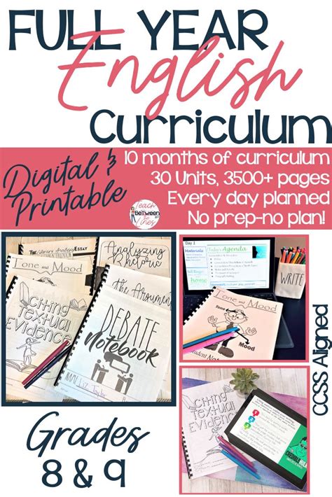 English Curriculum for the Entire Year Bundle - CCSS Aligned for Grades 8 & 9 | English ...