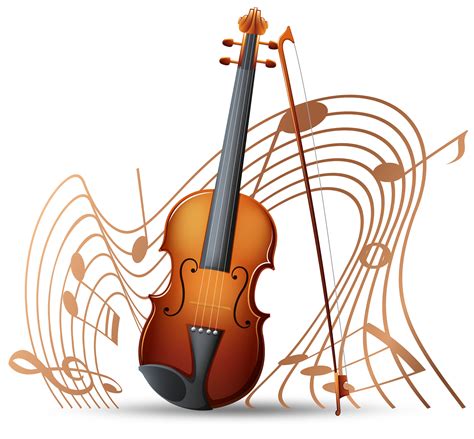 Violin with music notes in background 444586 Vector Art at Vecteezy