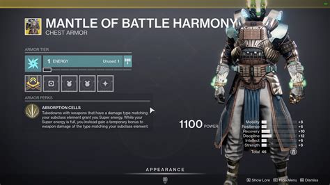 Mantle of Battle Harmony Exotic chest - Destiny 2 | Shacknews