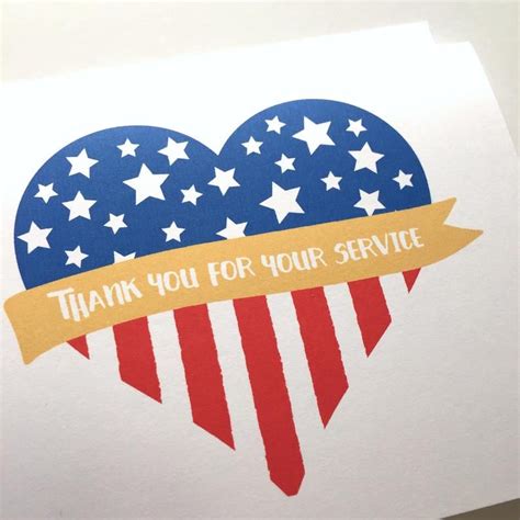 Patriotic Card Thank You for Your Service Veterans Day - Etsy | Military cards, Veterans day ...