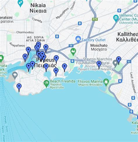 map of Piraeus