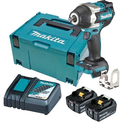 Makita 1/2" 18v Impact Wrench with 2 x 5.0Ah Batteries - WEB Supplies