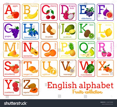 Alphabet Cute Fruits Letters Z Cartoon Stock Vector (Royalty Free) 1248470488 | Shutterstock