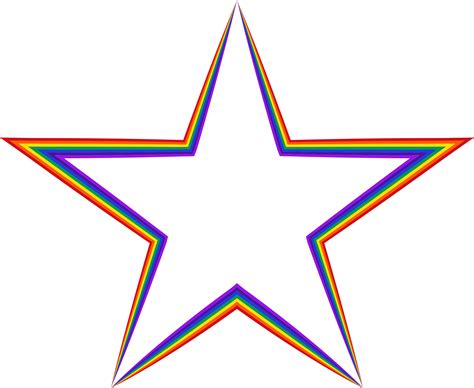 Clipart - Rainbow Star 4