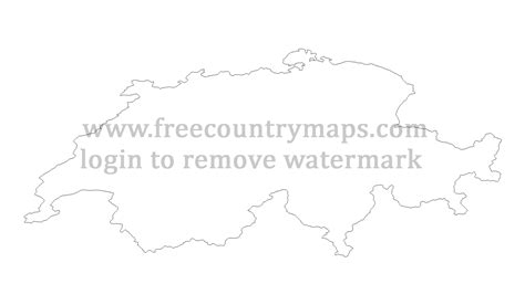 Outline maps of Switzerland : Vector and gif map for YouTube