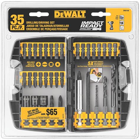 DeWALT 35 Piece Impact Ready Drill Bit Set | Bunnings Warehouse