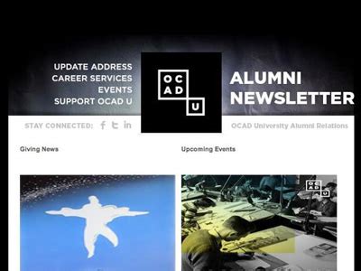 OCAD University Alumni Newsletter by Simon Oakley on Dribbble