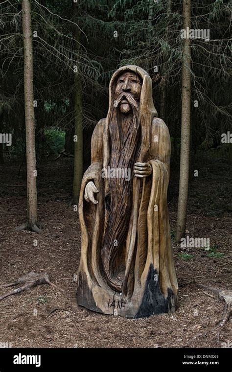 Old Man Of The Forest Carving : Antique Black Forest Carved Wood Alps Mountain Man W ...