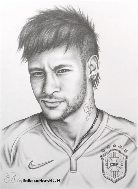 Neymar Pencil Drawing