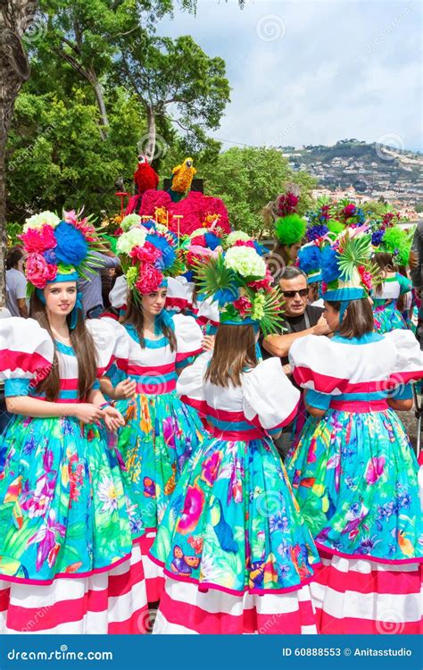 Flower Festival On The Madeira Island, Portugal. Editorial Stock Photo ...