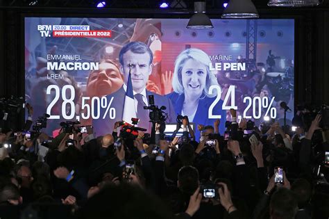 French 2022 presidential election first round results pit Macron ...