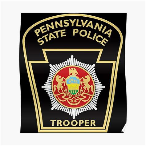 "Pennsylvania State Police Trooper Badge Shield " Poster for Sale by ...